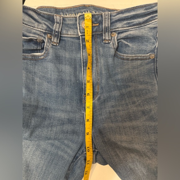 American Eagle Jeans Medium Wash Stretch Denim Casual Flare Fit Size 4 - Picture 10 of 11